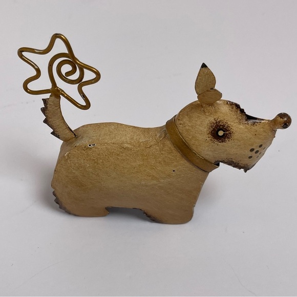 Scottie Dog Metal Figurine with Picture Holder Tail - Picture 2 of 9